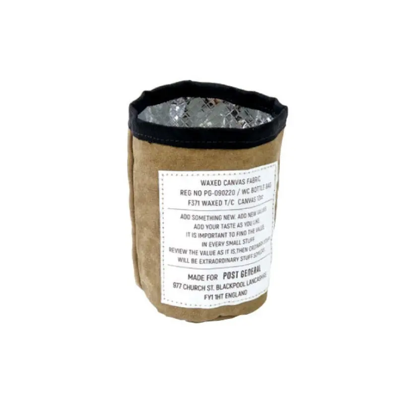 Post General Insulated Waxed Canvas Bottle Carrier 1