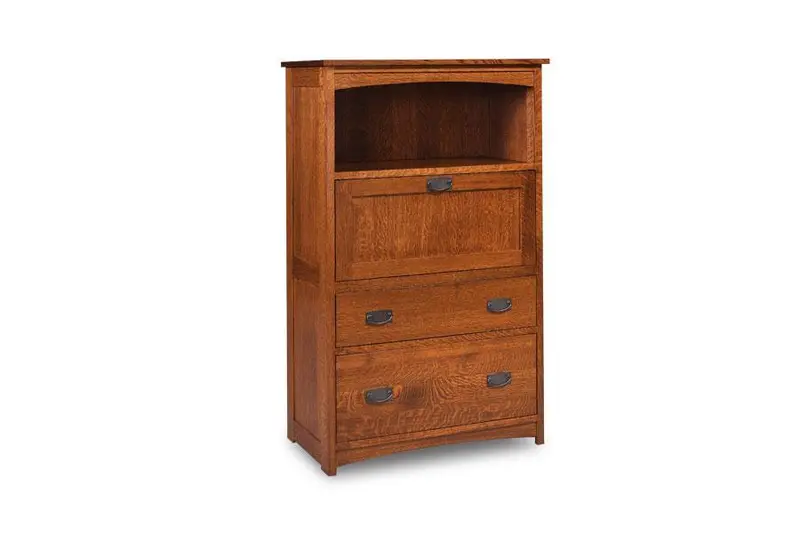 Prairie Mission Laptop Cabinet With Integrated File Drawer 2