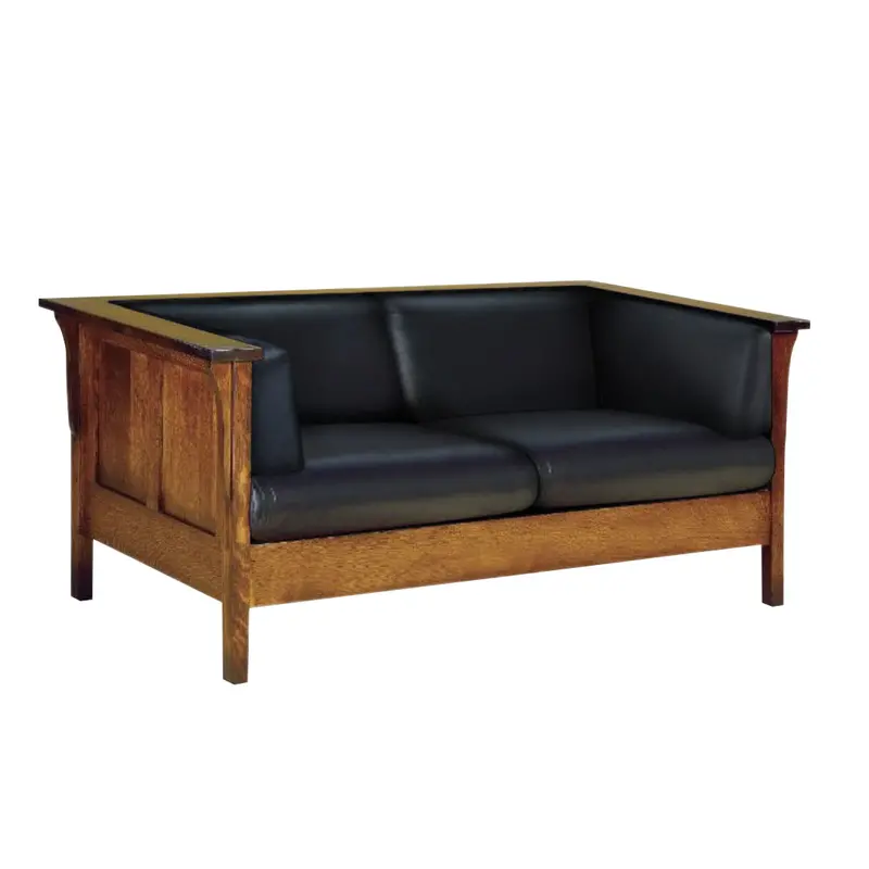 Prairie Mission Panel Settle Loveseat – Compact Two-Person Bench 1