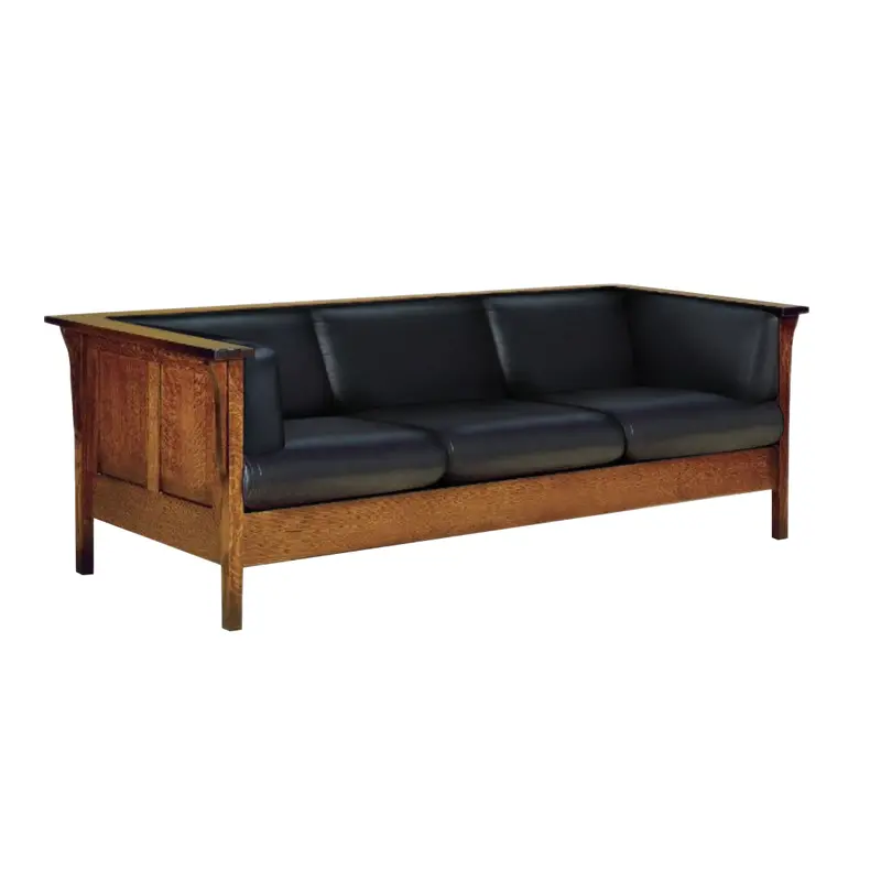 Prairie Mission Panel Settle Sofa – Rustic Farmhouse Style 1