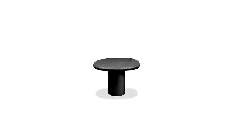 Puddle Low End Table In Dusk Black Finish 1
