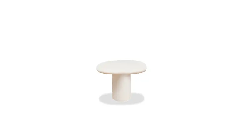 Puddle Low End Table In Ivory Tusk Finish 1