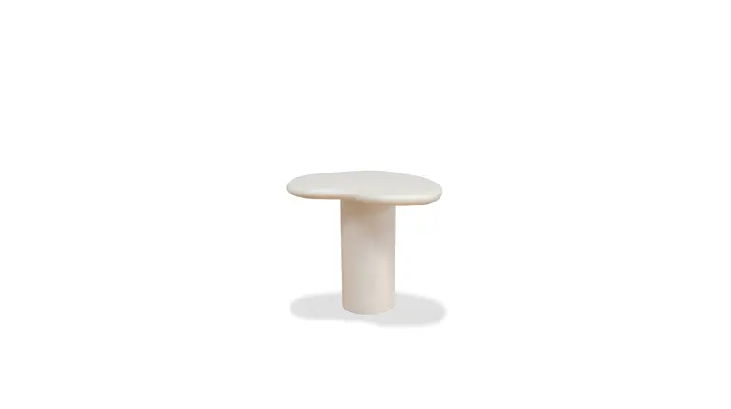 Puddle Medium End Table In Ivory Tusk Finish 1