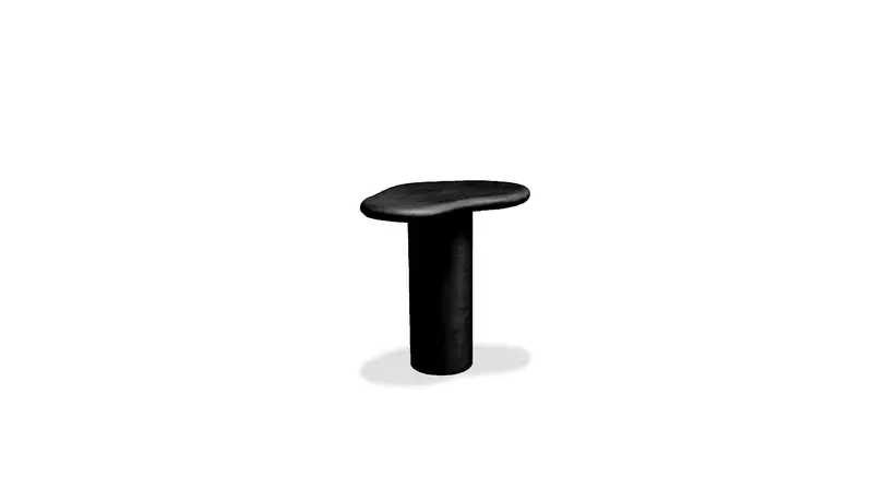 Puddle Tall End Table In Dusk Black Finish 1