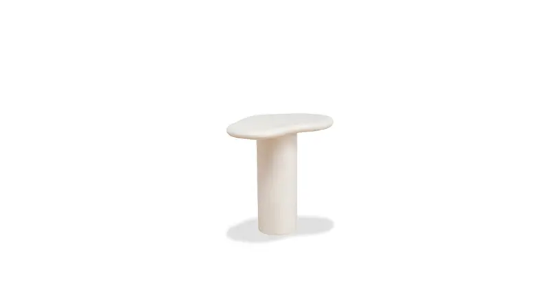 Puddle Tall End Table In Ivory Tusk Finish 1