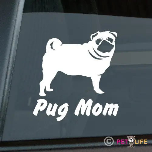Pug Mom Sticker – Whimsical Design For Devoted Pug Parents 1