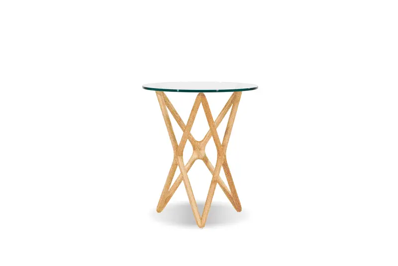 Quasar Clear Tall End Table 1