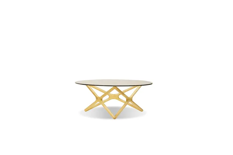Quasar Round Coffee Table – Clear Tempered Glass 1