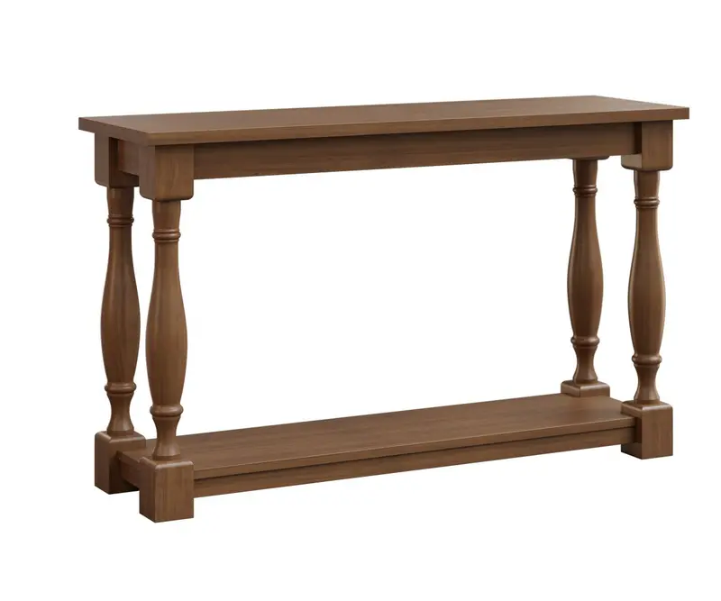 Quinton Slim Sofa Table With Shelf 1