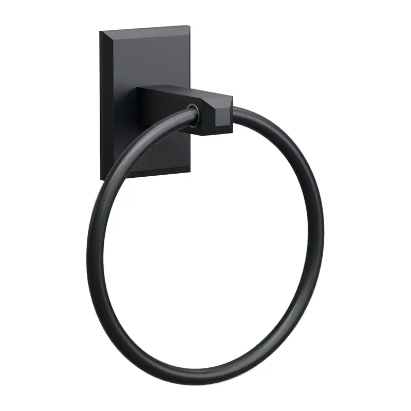R2 Black Craftsman Collection Towel Ring 1
