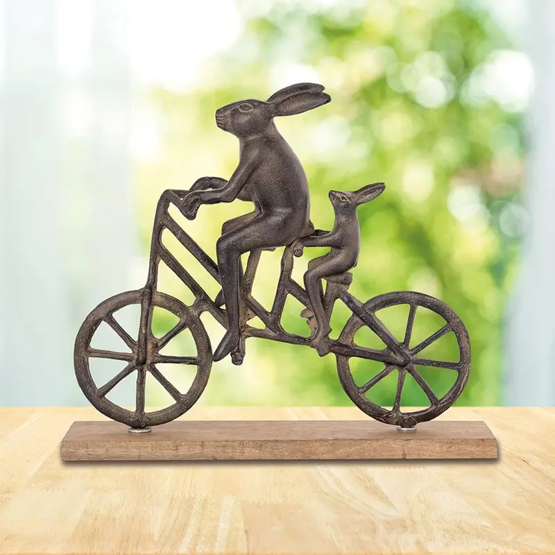 Rabbit Family Bicycle Wall Art Print 1