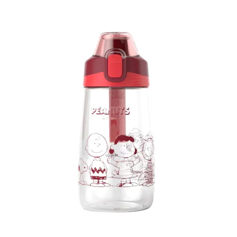 Red Snoopy-Themed Tritan Water Bottle With Silicone Grip – 500 Ml 1