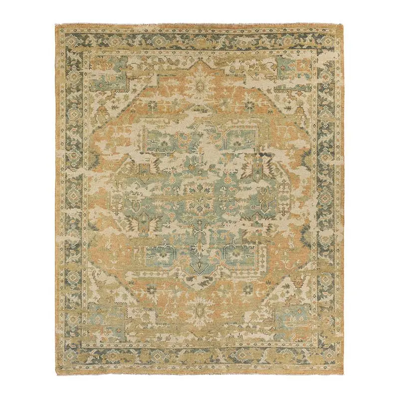 Rhapsody Orange Hand-Knotted Area Rug 1