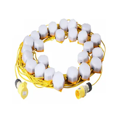 Rhino 110V Festoon Light String – 50M Length With 25X4W Led Bulbs 1
