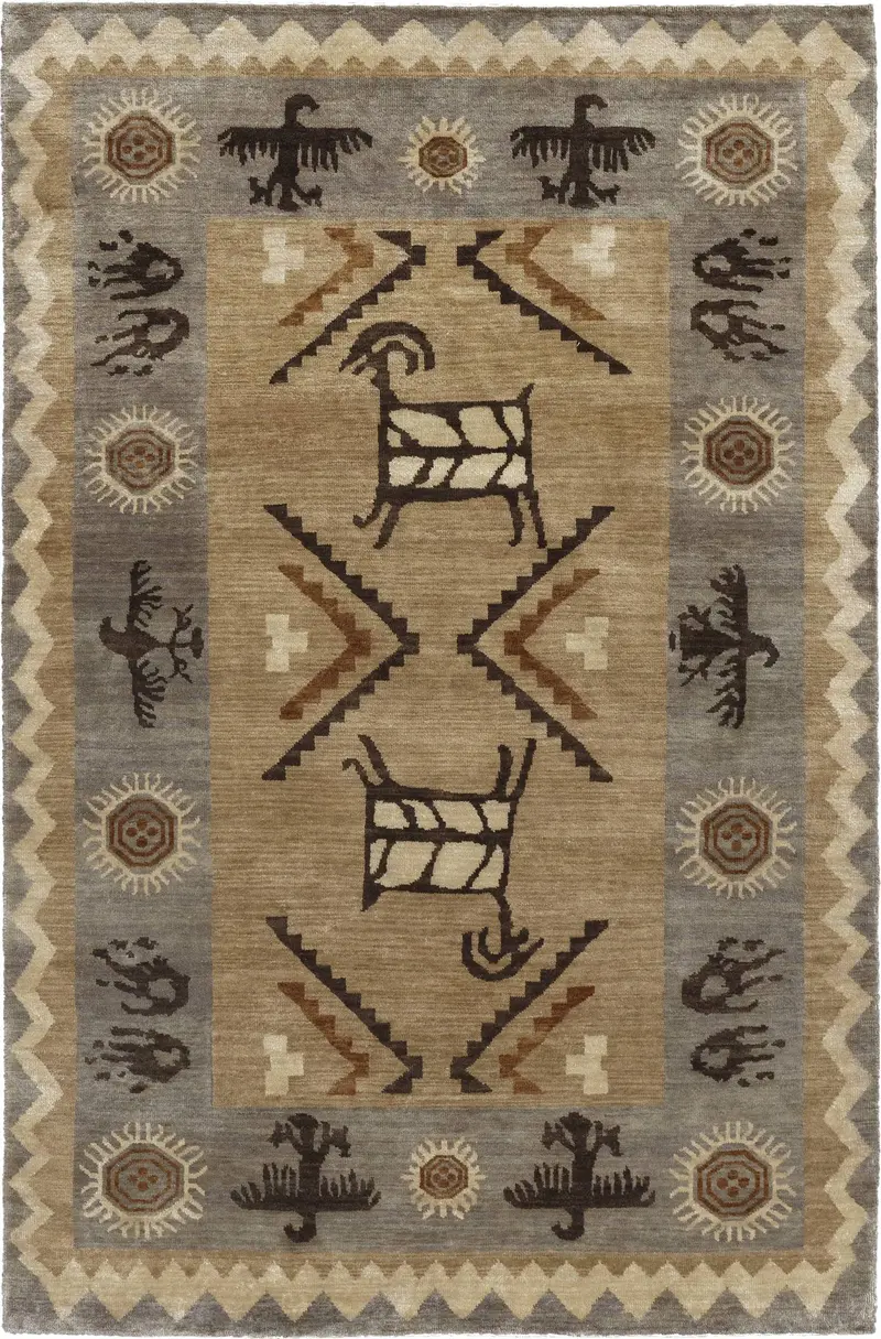 Rock Art Southwest Hand-Knotted Area Rug By Pendleton 1
