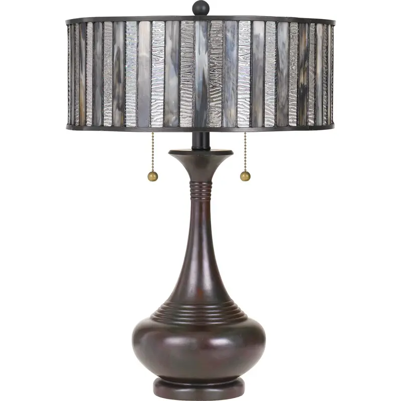 Roland Ceramic Table Lamp With Metallic Accents 1