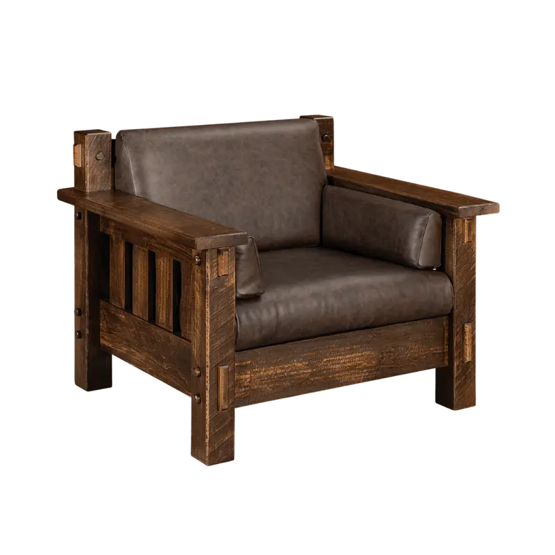 Rough-Sawn Mountain Lodge Easy Chair 1