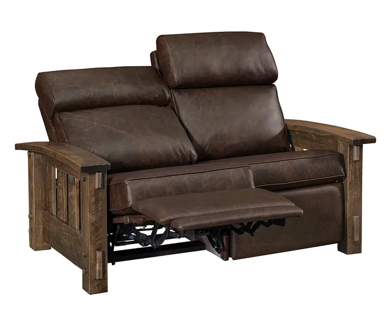 Roughsawn Mountain-Inspired Loveseat Recliner 1