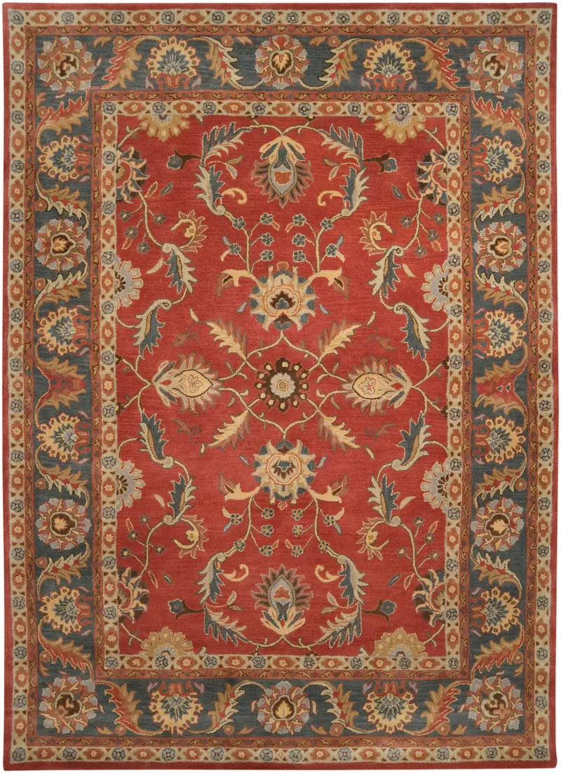 Rust Orange Nobility-Design Hand-Tufted Rug 17