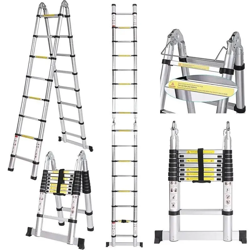 Safeline Fe50 5-Metre Aluminium Telescopic Multi-Function Ladder 1