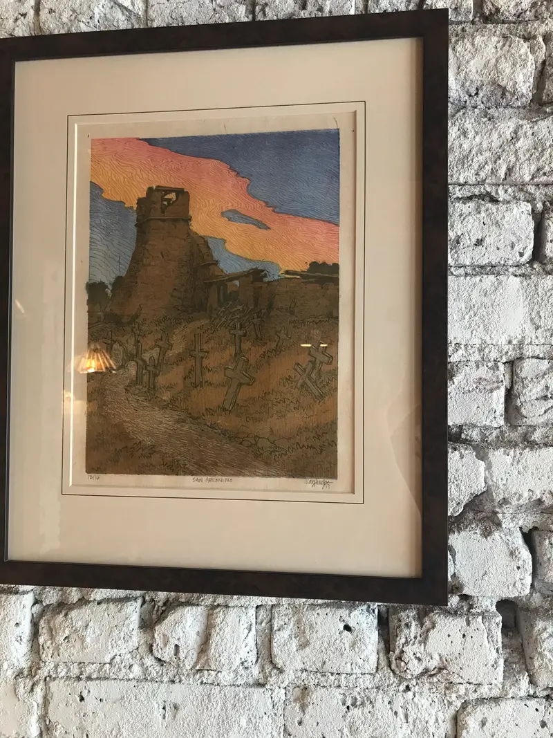 San Geronimo Woodblock Print — Framed By Leon Loughridge 1
