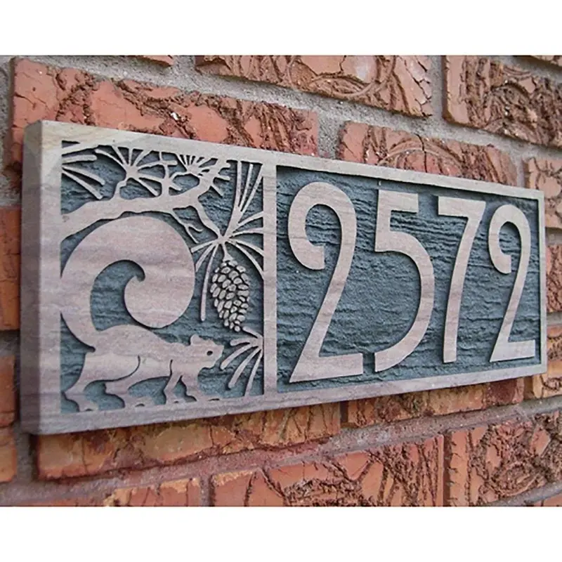 Sandstone House Number Address Plaque 1