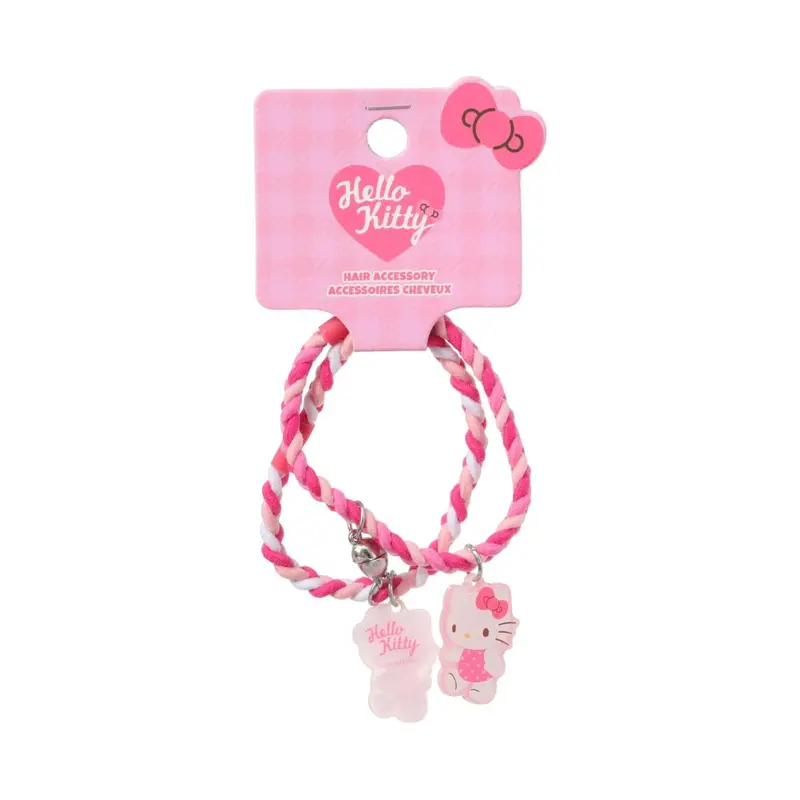 Sanrio Hello Kitty Pink Hair Ties – Pack Of 2 1