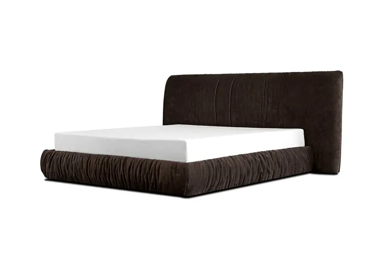 Shar Pei Upholstered Storage Bed – Coffee Bean Fabric 1