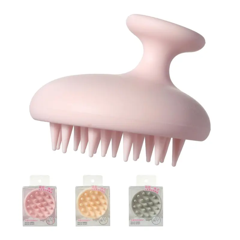 Silicone Scalp & Hair Shampoo Brush – Exfoliating Bath Tool 1