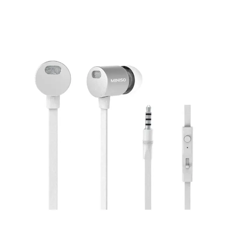 Silver Metallic In-Ear Headphones With Premium Finish 1