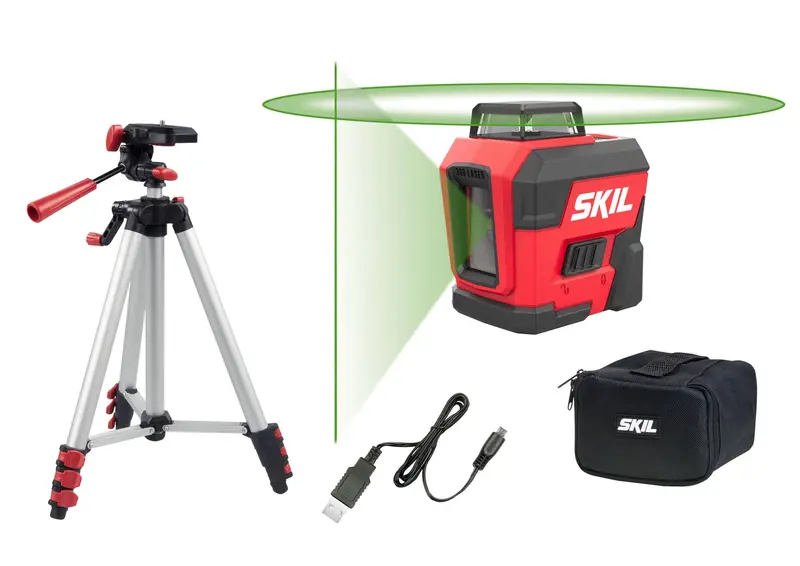 Skil Mt1E1961Da Cross-Line Laser Level – 360° Rotary & Dot Projection (1961 Da) 1