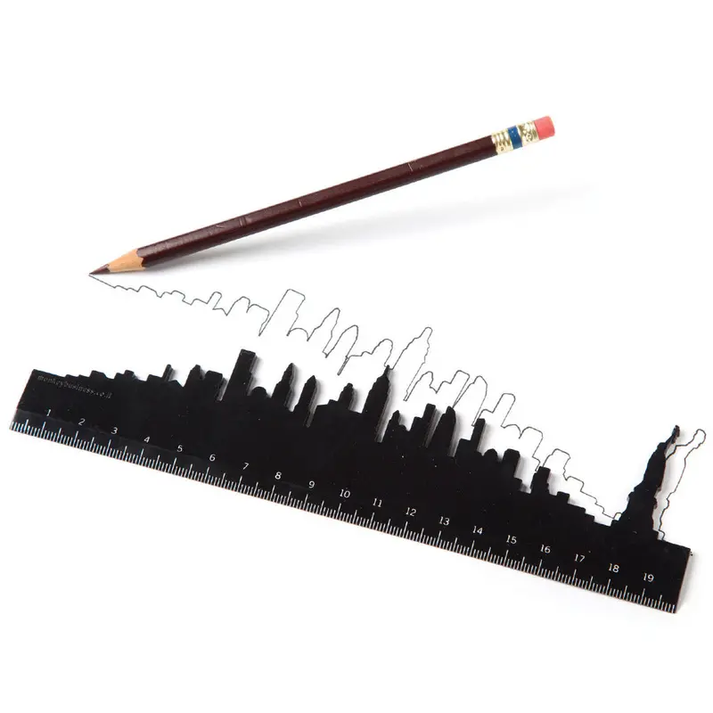 Skyline Ruler – Cities-Themed Measuring Tool With Architectural Detail 3