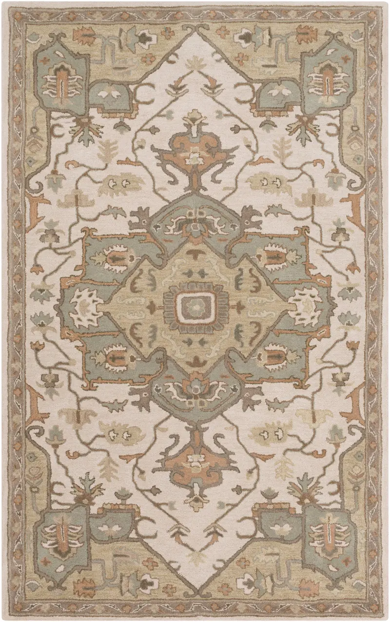 Slate Roman-Design Hand-Tufted Area Rug 10