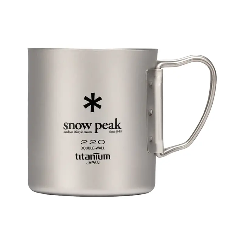 Snow Peak Double-Wall Titanium Folding Handle Mug 1