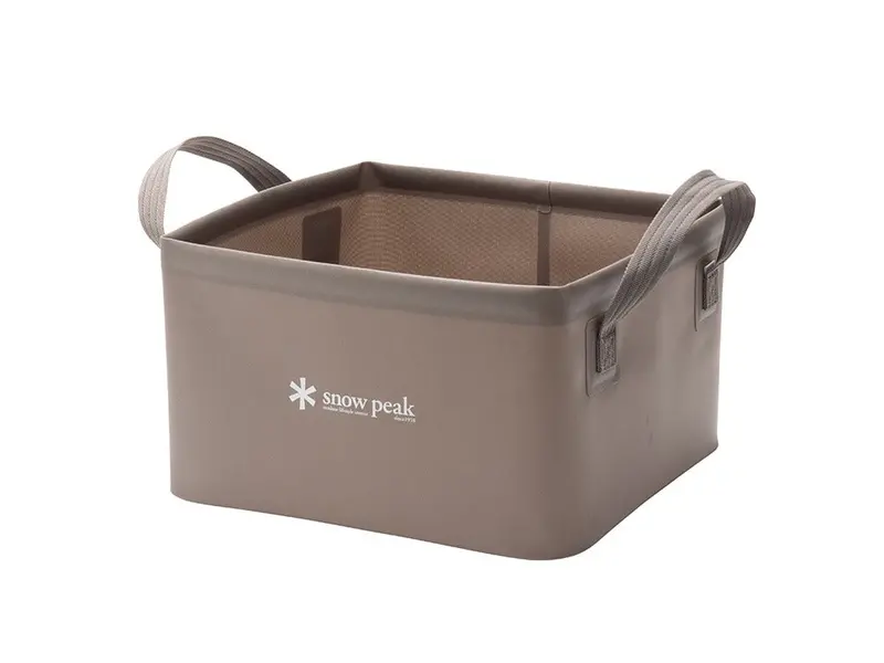 Snow Peak Soft Rectangle Bucket – 14-Inch Collapsible Storage Bin 1