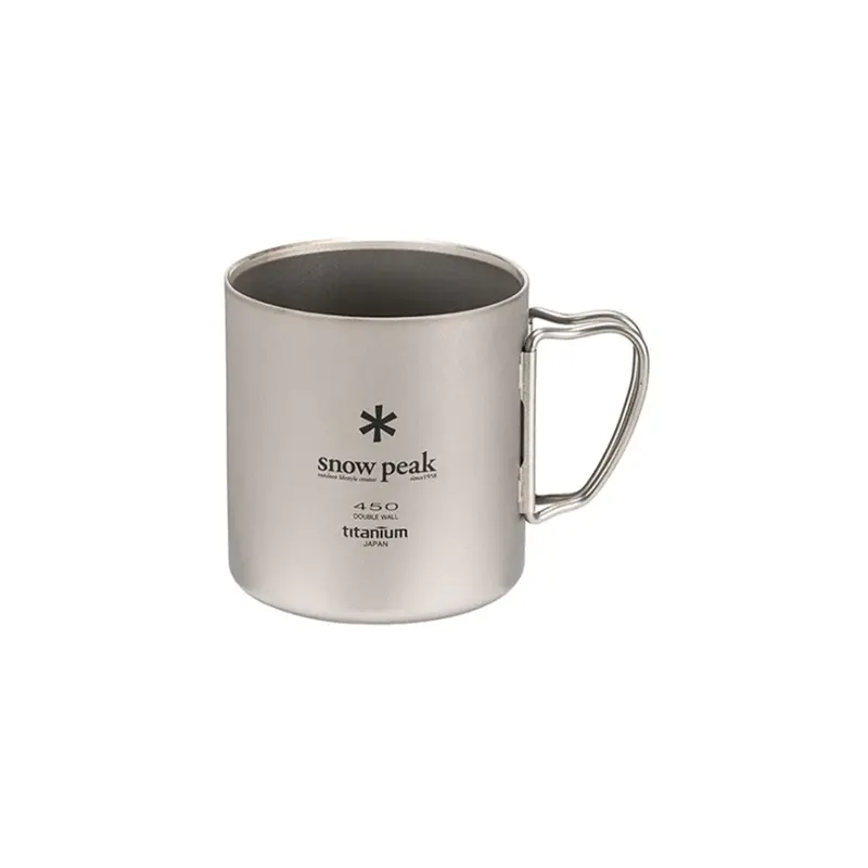Snow Peak Ti-Double 450Ml Vacuum-Insulated Titanium Mug 1
