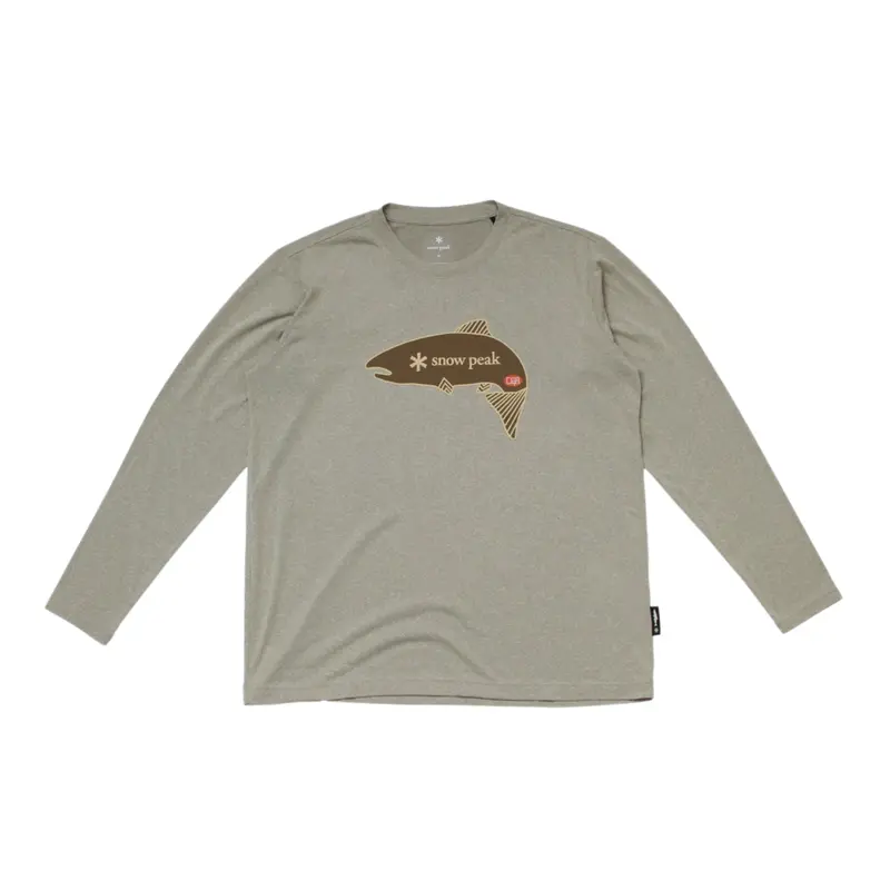 Snow Peak Yamame Long Sleeve Graphic Tee – Artistic Nature-Inspired Print 1