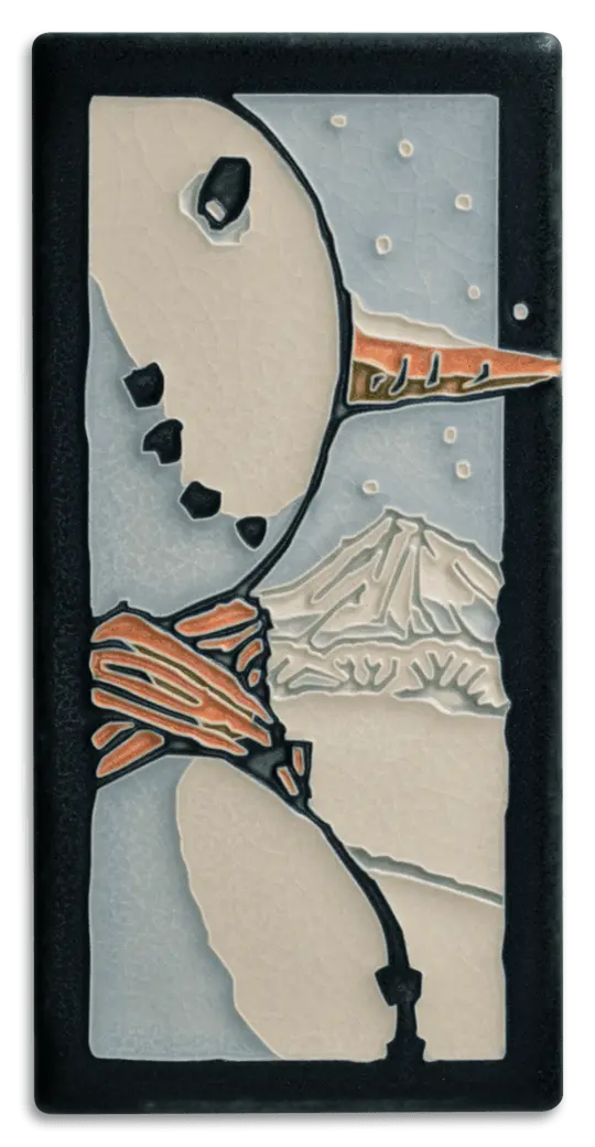 Snowman-Themed Ceramic Wall Tile – 4 In X 8 In 1