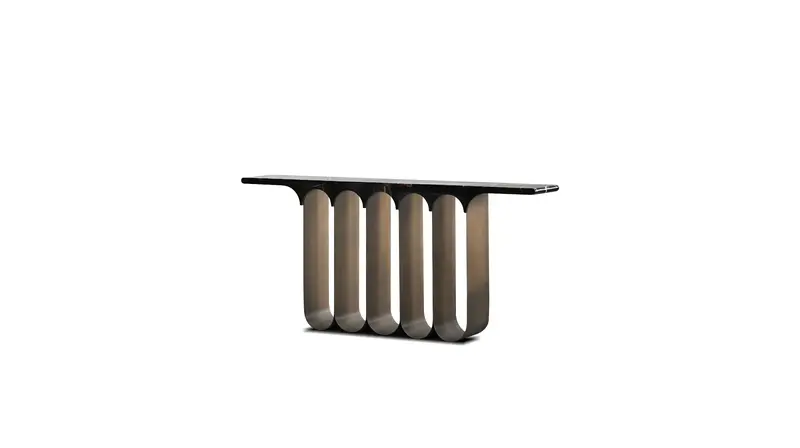 Socle Polished Laurent Black Console Table 1