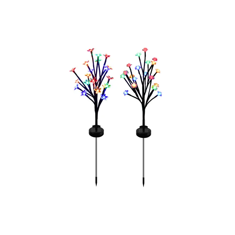 Solar-Powered Cherry Blossom Garden Lamp – Assorted Colors 1