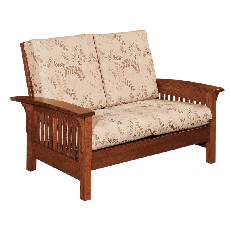 Solid Wood Mission Arm Loveseat 1