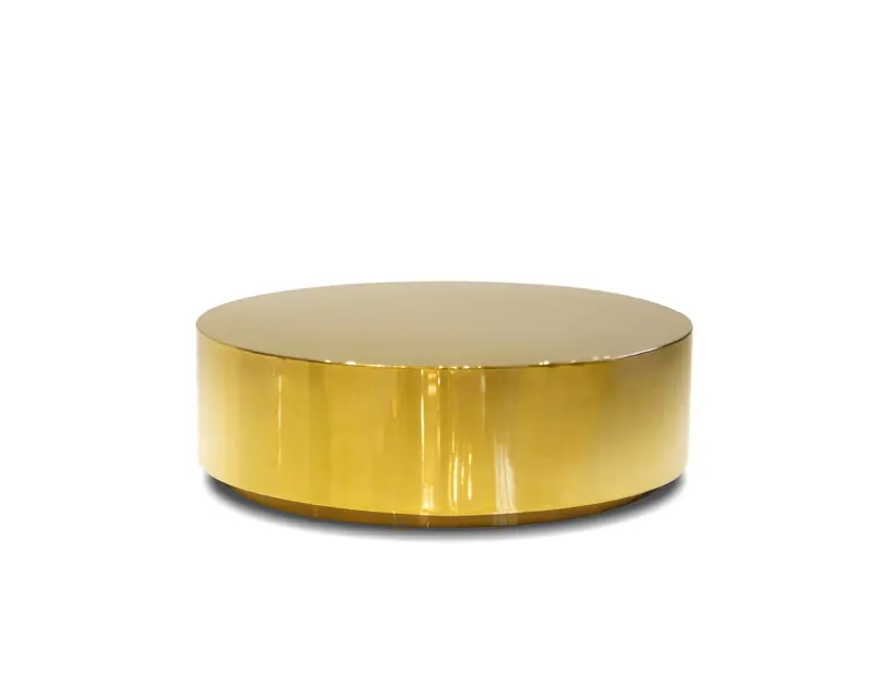 Sphere Gold-Tone Metal And Glass Coffee Table 1