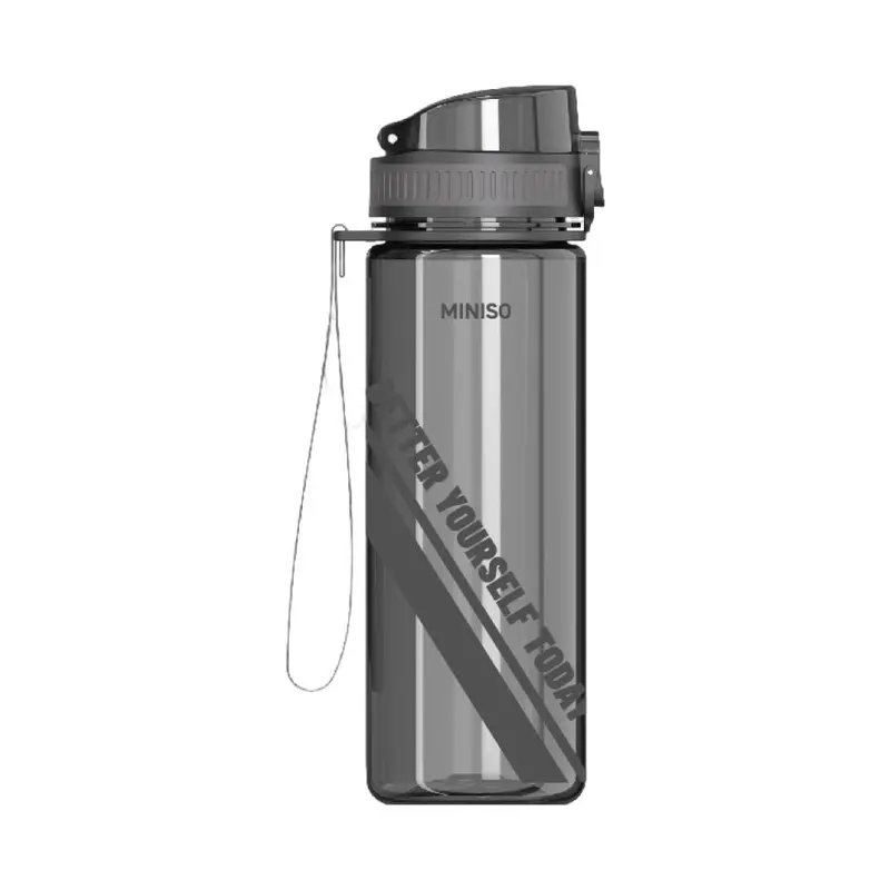 Sports Tritan Water Bottle – 650Ml With Built-In Tea Filter & Carry Strap (Black) 1