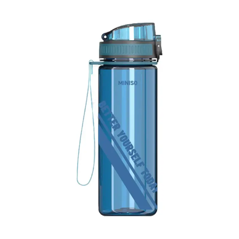Sports Tritan Water Bottle – 650Ml With Tea Infuser & Adjustable Strap (Blue) 1
