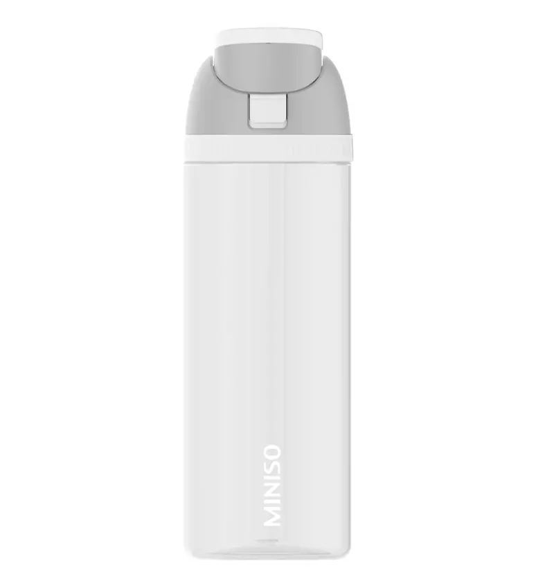 Sporty Tritan Water Bottle With Straw & Carry Handle – 850Ml, Gray 1
