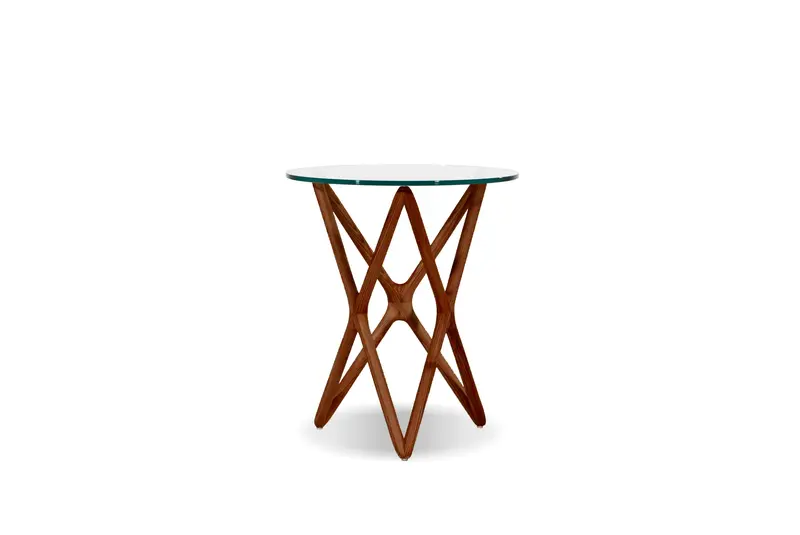Stained Walnut Quasar Designer End Table 1