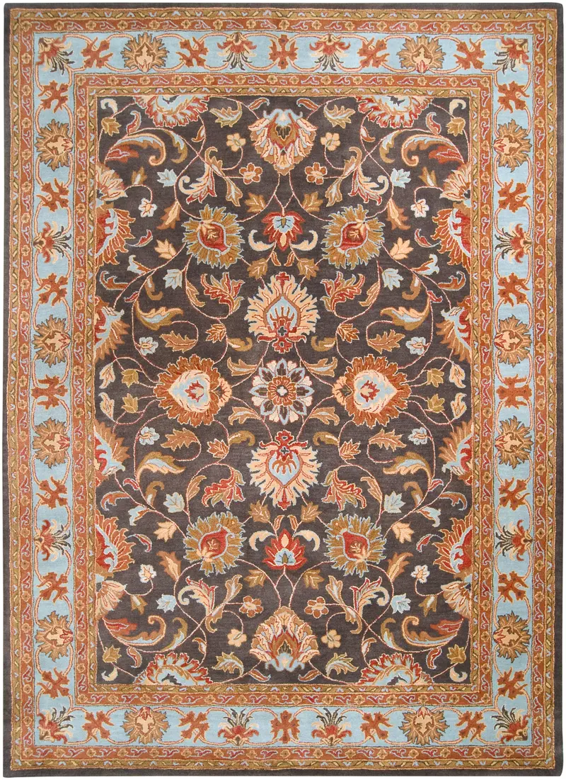 Steel Blue Nobility Collection Hand-Tufted Area Rug 17