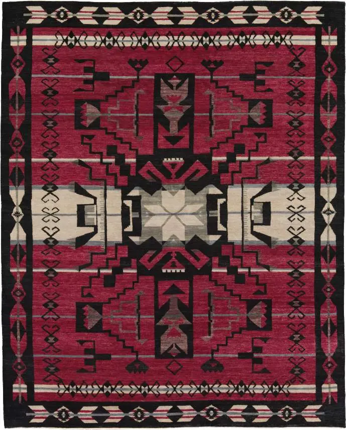 Storm Cardinal Southwest Hand-Knotted Area Rug By Pendleton 1