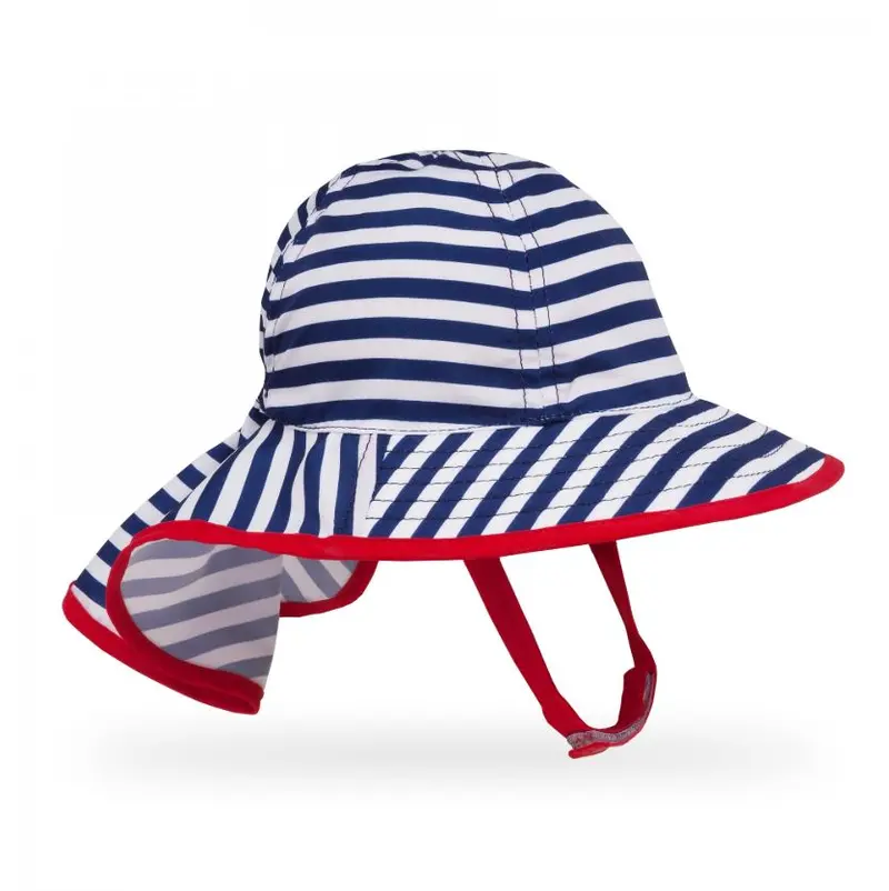 Sunday Afternoon Infant Sunsprout Hat – Navy & White Stripe 1