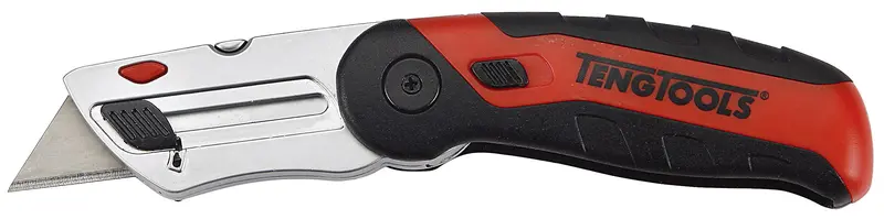 Teng Tools 712 Fixed-Blade Folding Utility Knife – One-Hand Deployment, Secure Locking Mechanism 1